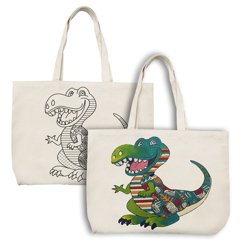 iCraft DIY Canvas Tote  Bag-Dinosaur