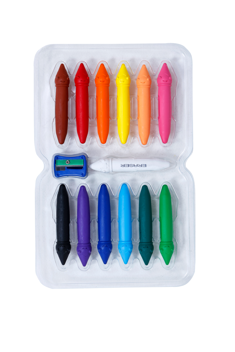 DOMS DOMMYMATE PLASTIC CRAYON  12 SHADES