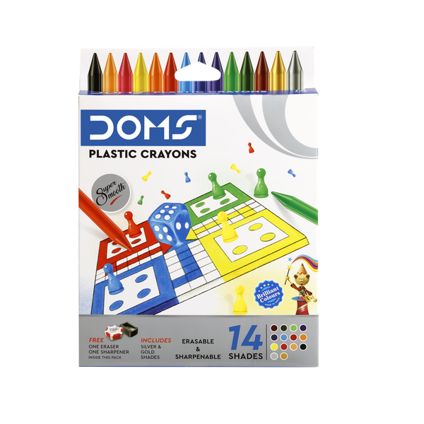 DOMS 24 NUANCES Super Doux Couleur Crayons Plat Boite Métal Sûr Pour Enfants  EUR 23,98 - PicClick FR