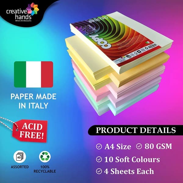 Fabriano Copy Tinta A4 Assorted Soft (Pack of 2)