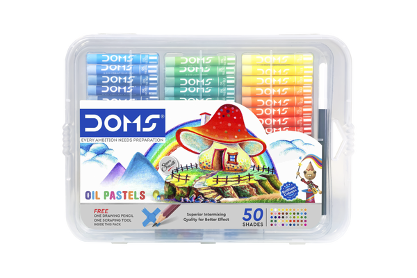 DOMS OIL PASTEL 50 SHADES PLASTIC PACK