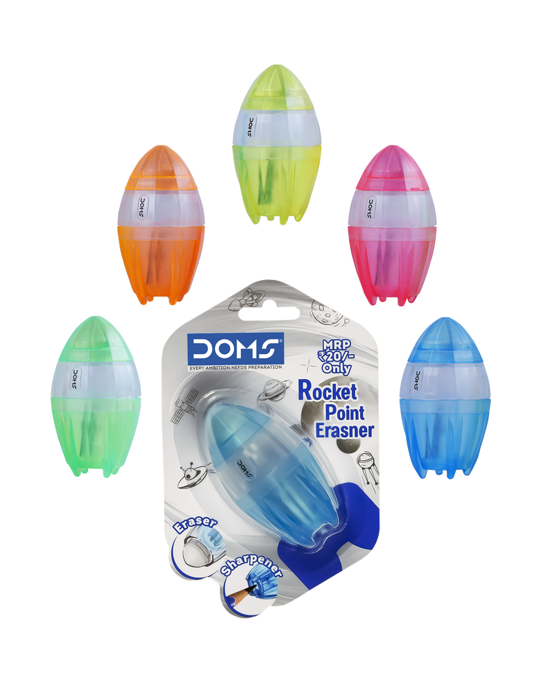 DOMS ROCKET POINT ERASNER (PACK OF 10)