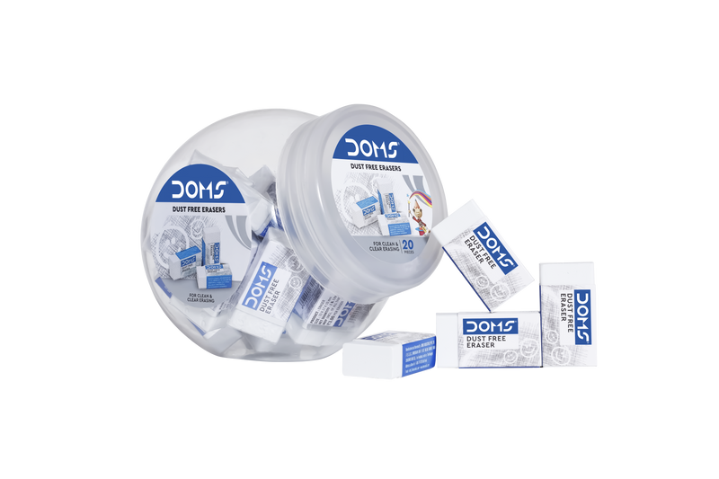 DOMS DUST FREE ERASER 20 PCS JAR PACK