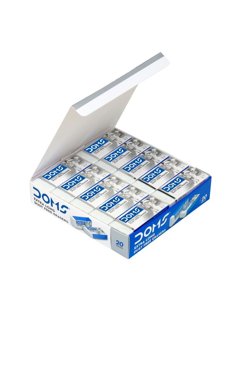 DOMS EXTRA LONG DUST FREE ERASER 20 PCS