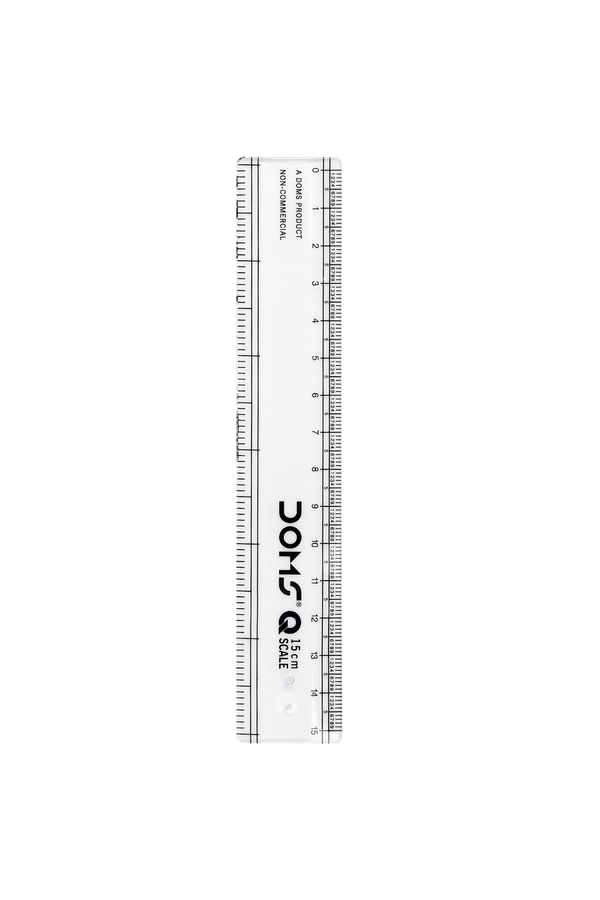 DOMS 15 CM RULER PLASTIC , 20 PCS Ruler (White)