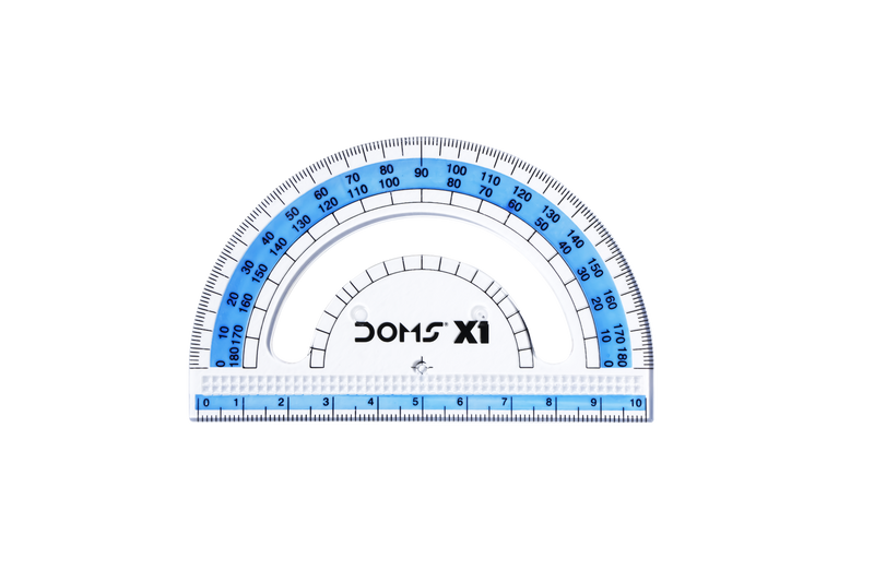 DOMS X1 CRYSTAL PROTRACTOR (PACK OF 20)