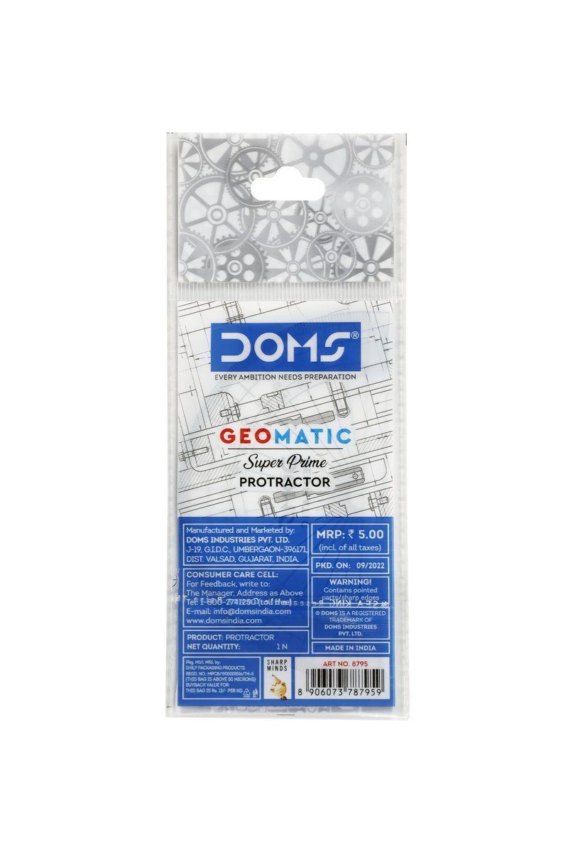 DOMS GEOMATIC PROTRACTOR (PACK OF 10)