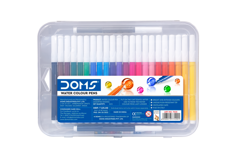 DOMS AQUA WATERCOLOUR PEN 24 SHADES