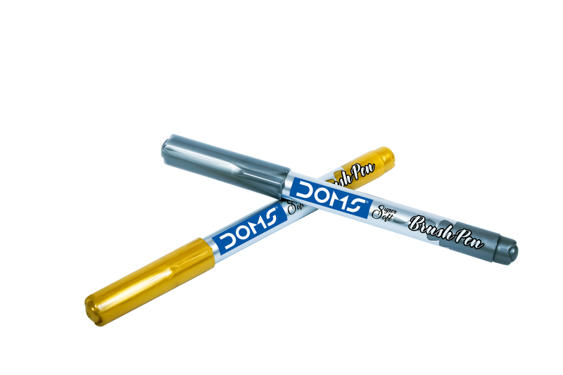 DOMS METALLIC BRUSH PEN SILVER & GOLD