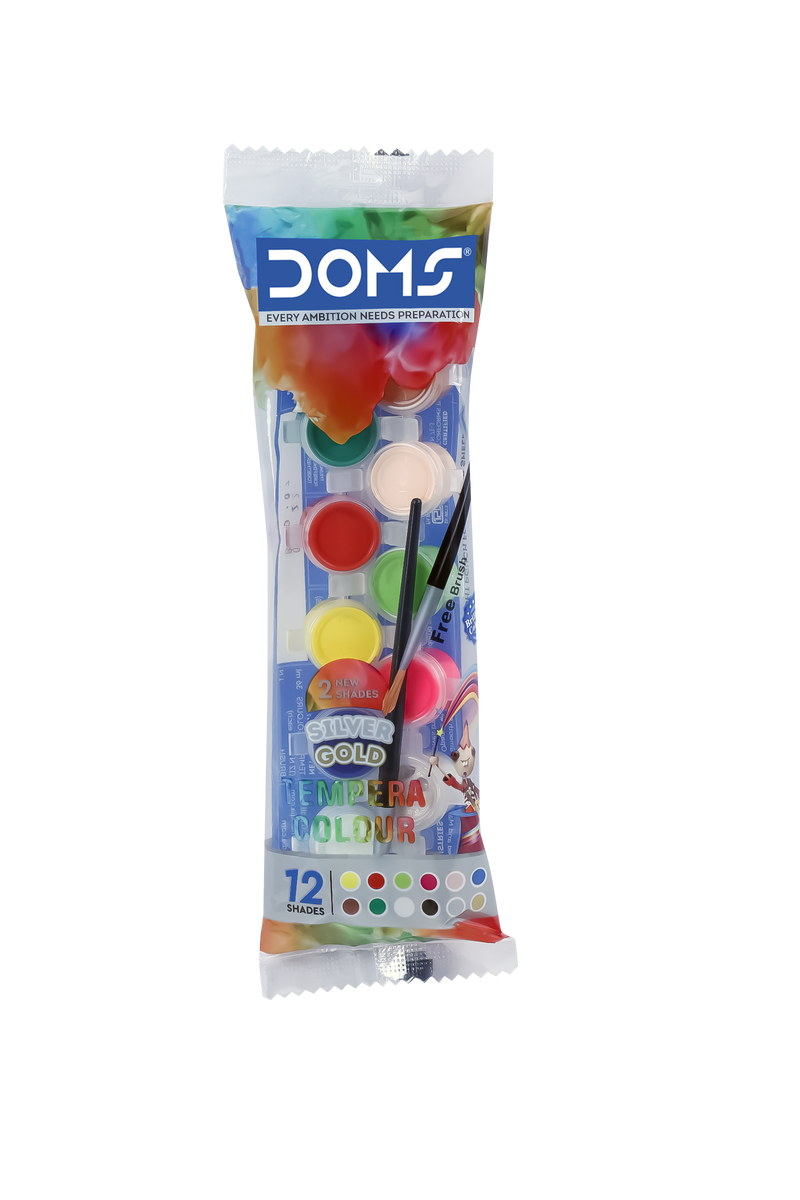 DOMS TEMPERA COLOUR 12 SHADES (PACK OF 10)