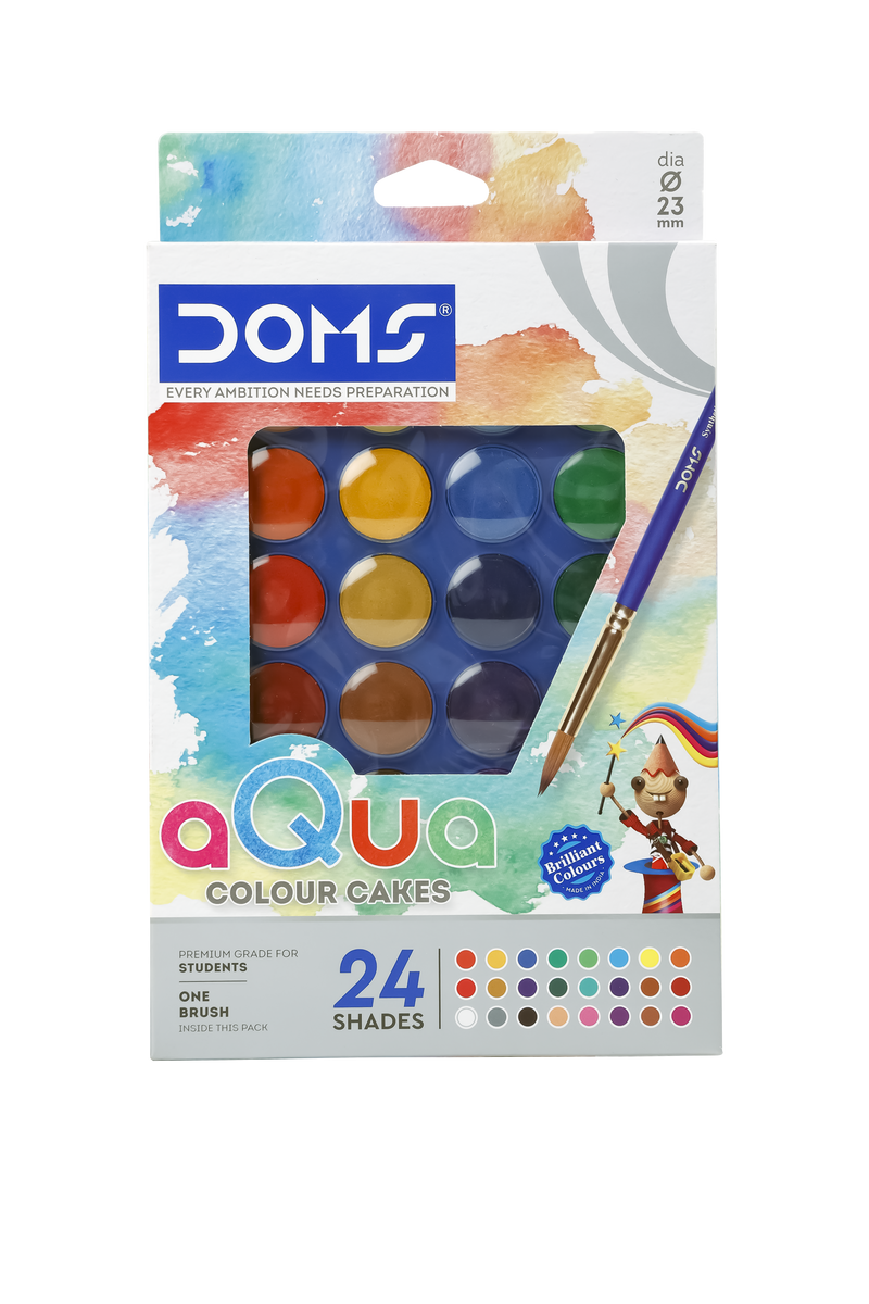 DOMS AQUA WCC 24 SHADES 23 MM (PACK OF 2)