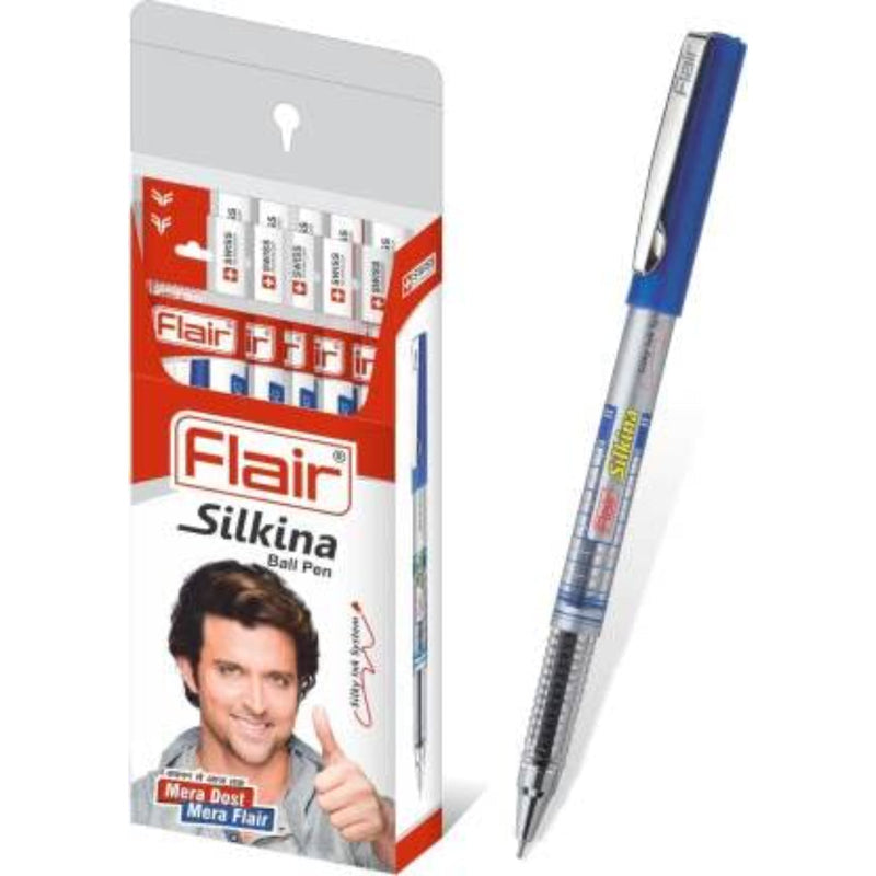 Flair Silkina Ball Pen 10 Pcs Box Set Blue