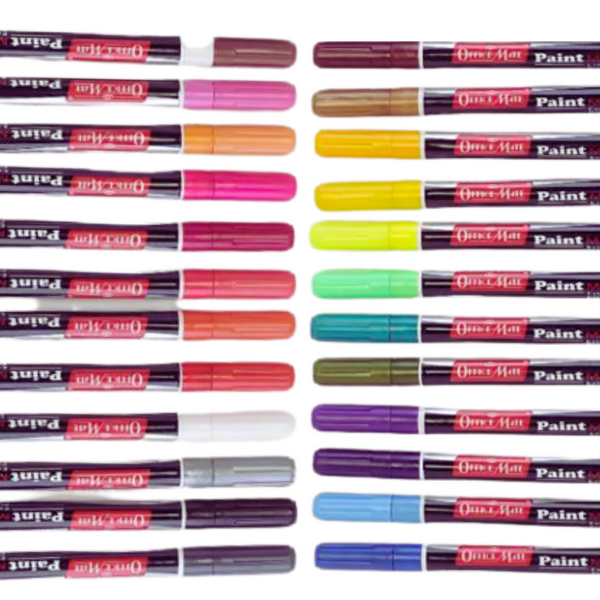 Soni Officemate Fine Tip Paint Markers - Pack of 24
