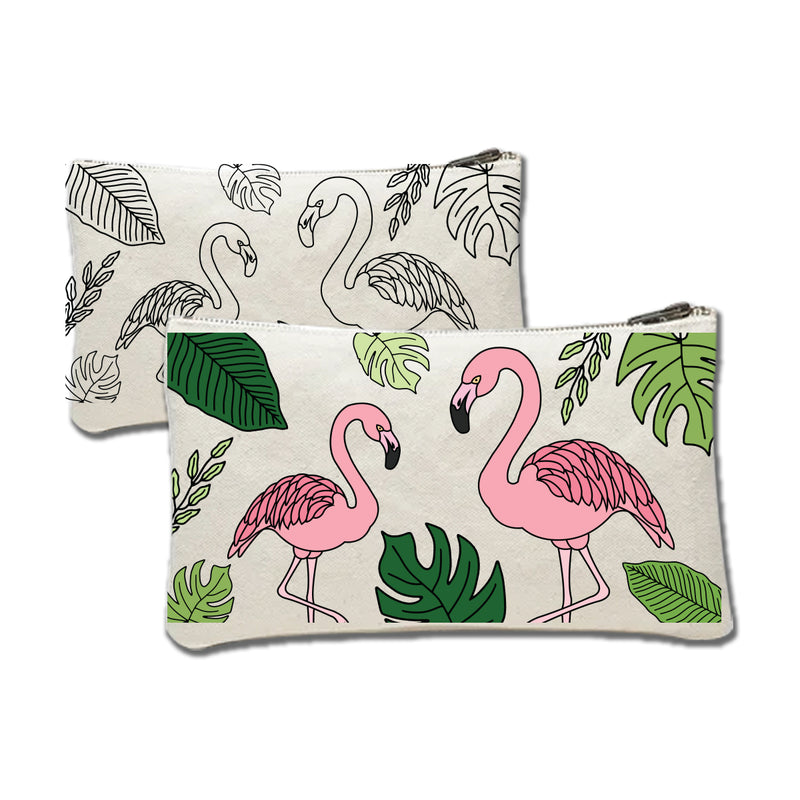 iCraft DIY Canvas Pouch-Flamingo