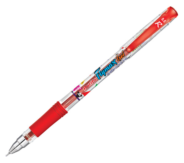 RORITO FLYMAX GEL PEN RED, Pack of 5