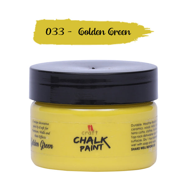 iCraft Chalk Paint -Golden Green, 50ml
