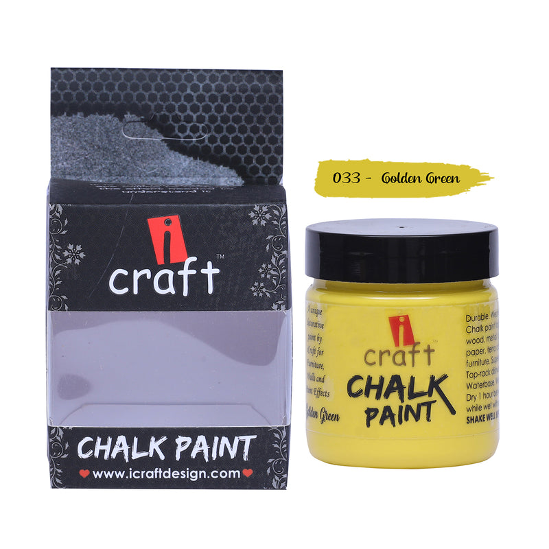 iCraft Chalk Paint -Golden Green, 100ml