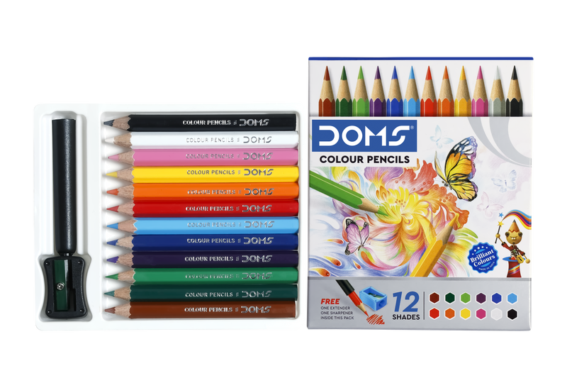 Doms Colour Pencils (Pack of 12 Shades )