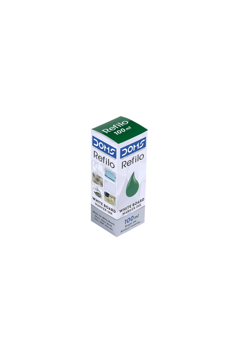 DOMS REFILO WHITE BOARD MARKER INK GREEN 100 ML