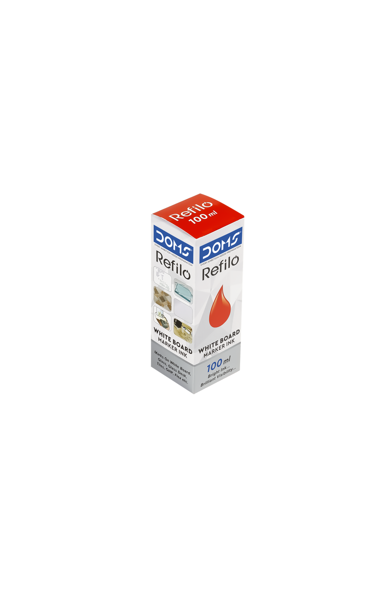 DOMS REFILO WHITE BOARD MARKER INK RED 100 ML