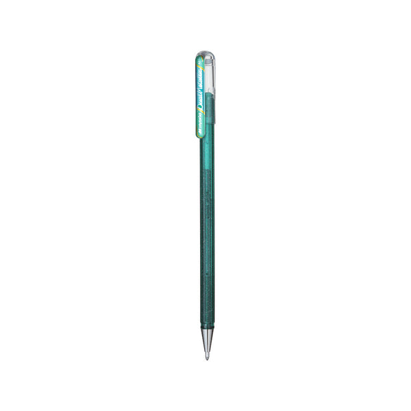 Pentel K110-DDX Hybrid Dual Metallic Gel Roller Pen- Green+Metallic Blue