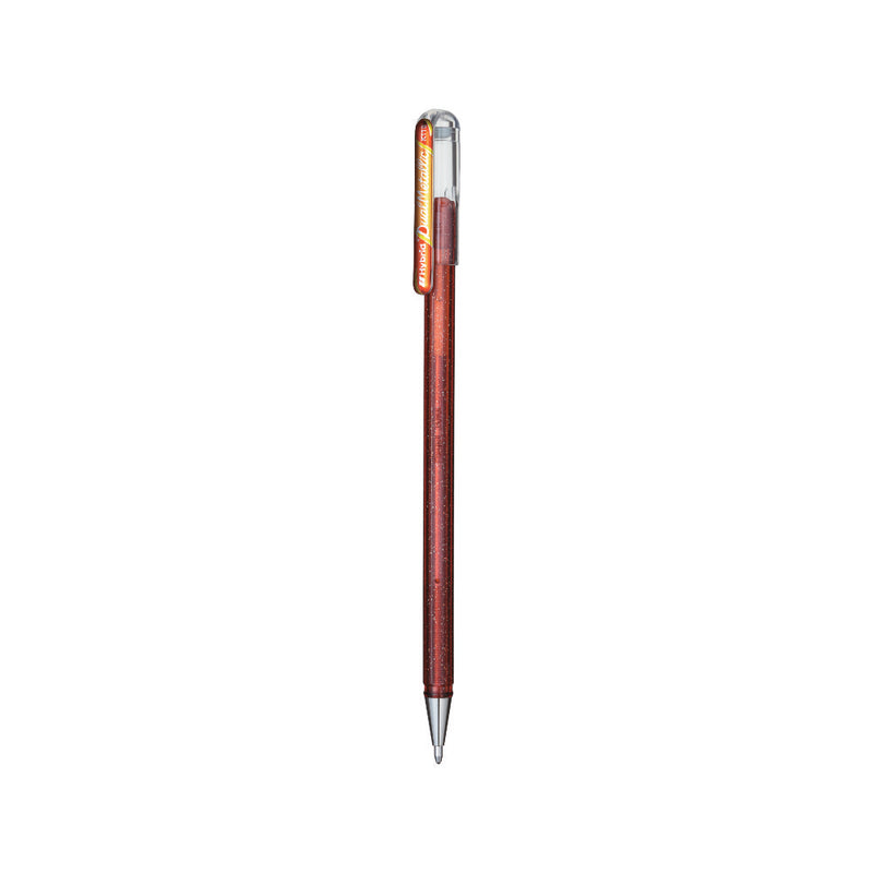 Pentel K110-DFX Hybrid Dual Metallic Gel Roller Pen- Orange+Metallic Yellow