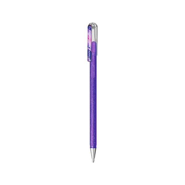 Pentel K110-DMVX Hybrid Dual Metallic Gel Roller Pen - Light Violet/Metallic Red & Blue