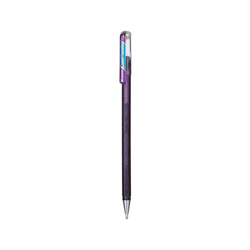 Pentel K110-DVX Hybrid Dual Metallic Gel Roller Pen- Violet+Metallic Blue
