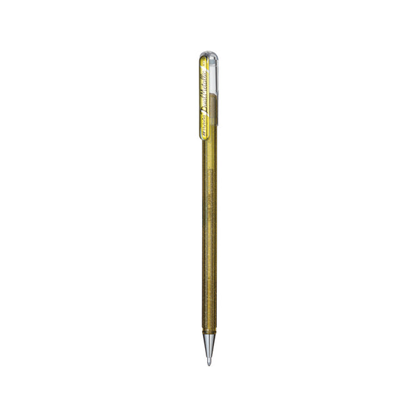 Pentel K110-DXX Hybrid Dual Metallic Gel Roller Pen- Gold