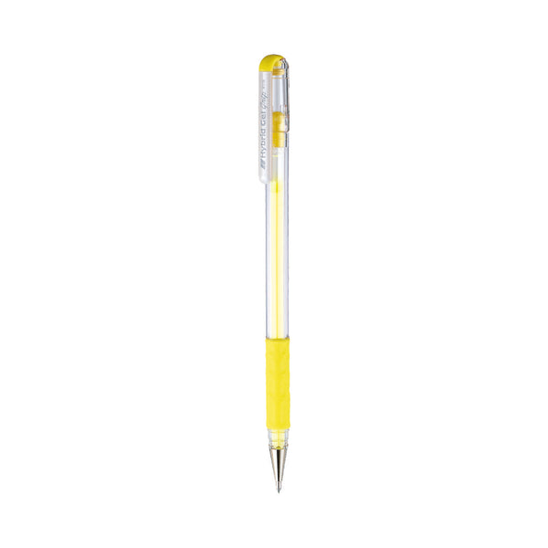 Pentel K118-LG Hybrid Gel Grip Gel Roller Pen -Pastel Yellow