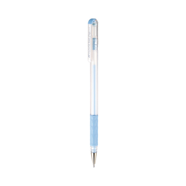 Pentel K118-LS Hybrid Gel Grip Gel Roller Pen -Pastel Blue