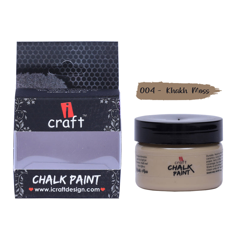 iCraft Chalk Paint -Khakhi Moss, 50ml