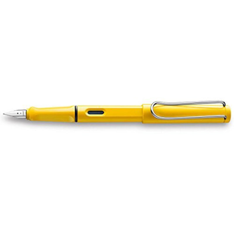 Lamy Safari 018 Fountain Pen Extra Fine Yellow With Chrome Plated Clip