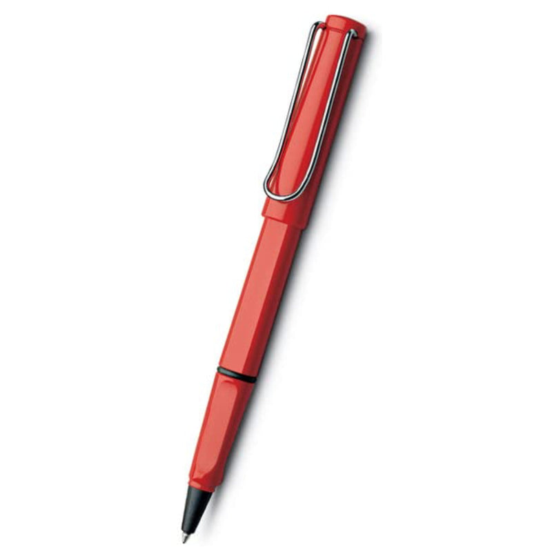 Lamy Safari 316 Rollerball Pen Red With Chrome Plated Clip