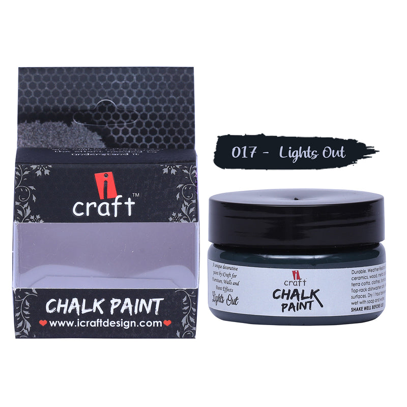 iCraft Chalk Paint -Light Out, 50ml