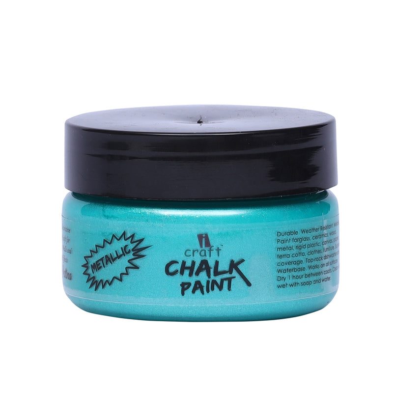 iCraft Metallic Chalk Paint 60ml-Blue Patina