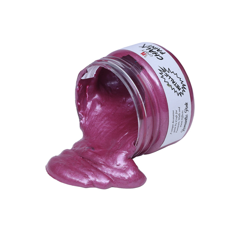 iCraft Metallic Chalk Paint 60ml-Romantic Pink