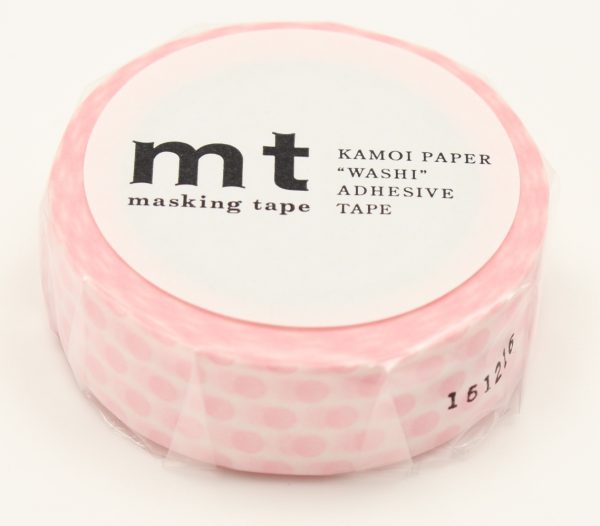 mt Washi Japanese Masking Tape Polka Dots , 15 mm x 10 mtrs Shade - Strawberry Milk, ( Pack Of 1 )