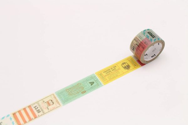mt Washi Japanese Masking Tape Fab Series, Ticket, 20mm x 3 mtrs (Pack of 1)