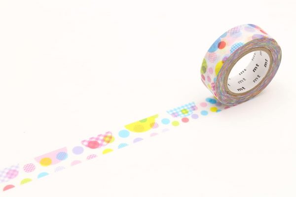 mt Washi Japanese Masking Tape EX Series, 15 mm x 10 mtrs Shade – Random Dot