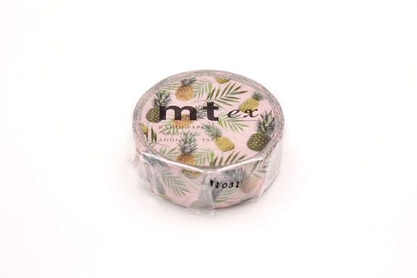 mt Washi Japanese Masking Tape EX Series, 15 mm x 7 mtrs Shade -Pineapple