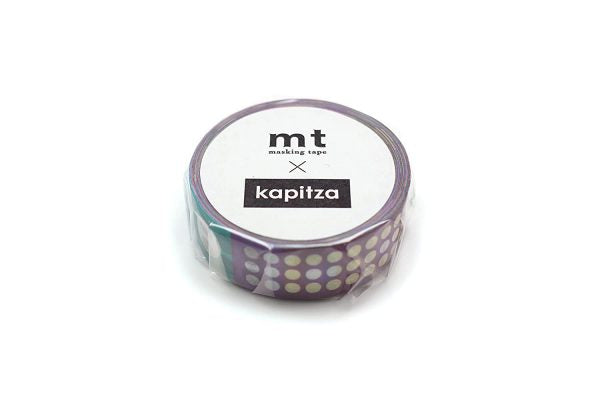 mt Washi Japanese Masking Tape , 15mm x 7 mtrs Shade – Kapitza Polka Dot Ice (Pack of 1)
