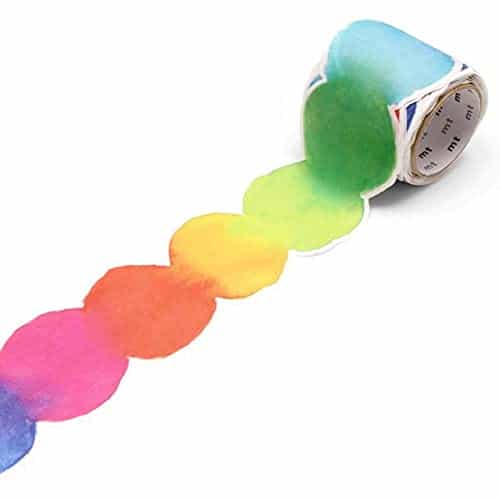 mt Washi Japanese Masking Tape Fab Die – Cut, Blurred water color paint, 45 mm x 3 mtrs (Pack of 1)