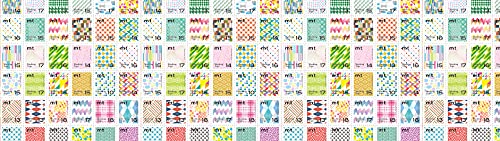 mt Washi Japanese Wrapping paper, Stamp Deco, 155 mm x 5 mtrs (Pack of 1)