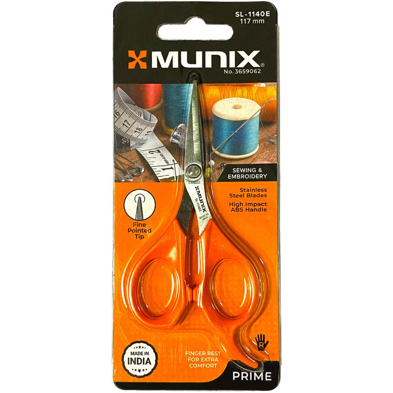 Munix Scissors For Sewing/Embroidery Sl-1140E 117Mm Orange