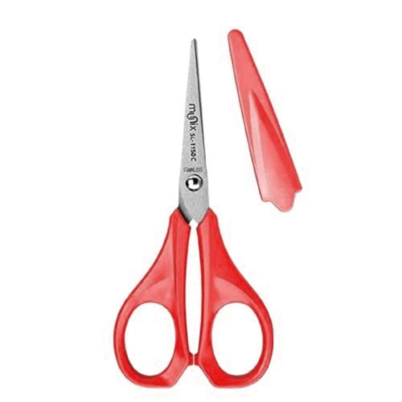 Munix Scissors For Home/Office Sl-1150C 128Mm Red