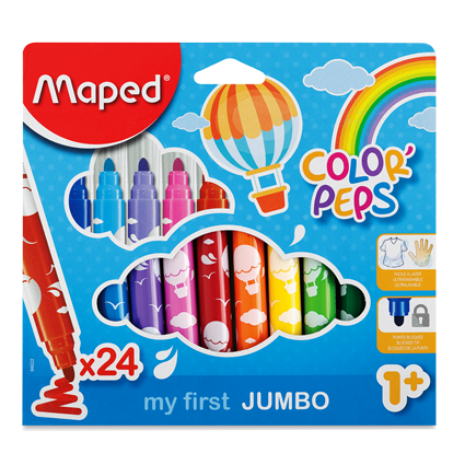 MAPED COLOR PEPS MY FIRST WAX JUMBO 24X