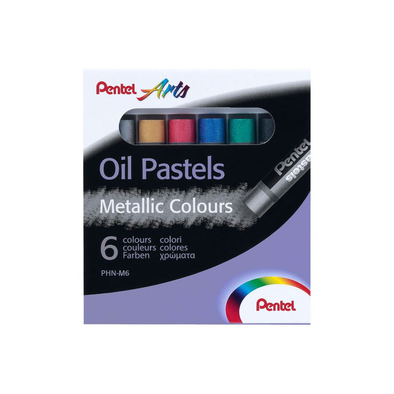 Pentel PHN M6 OIL PASTEL METALLIC 6 COLOR SET