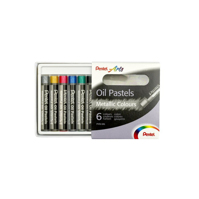 Pentel PHN M6 OIL PASTEL METALLIC 6 COLOR SET