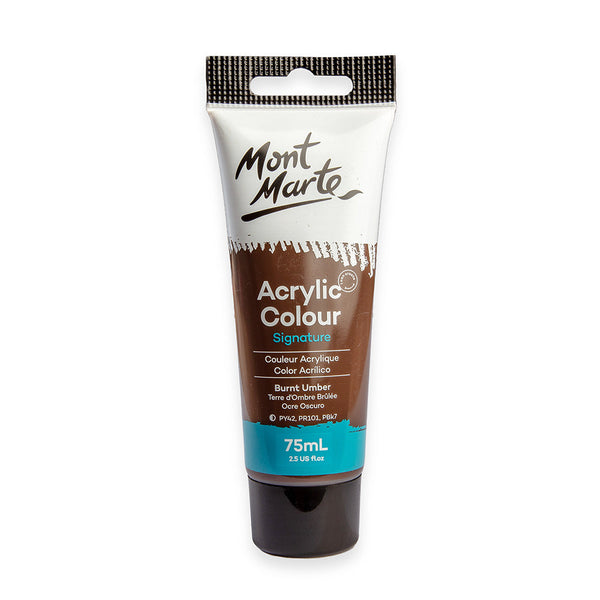 Monte Marte Acrylic Colour Paint Signature 75ml (2.5 US fl.oz) Tube - Burnt Umber